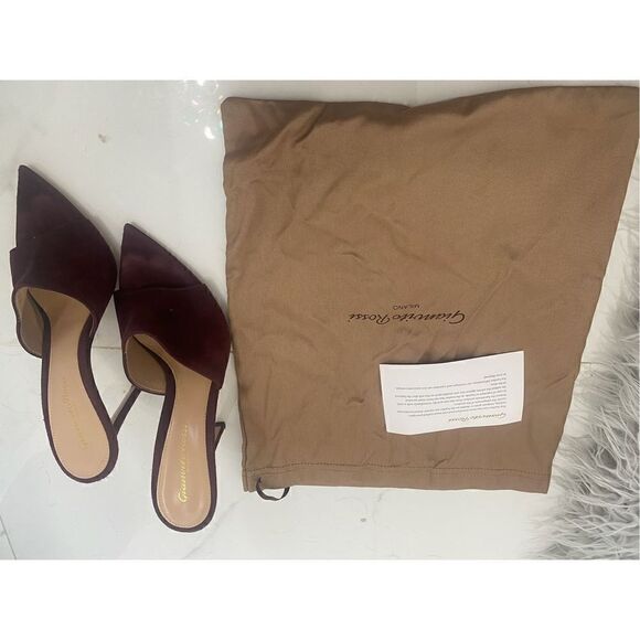 [gianvito Rossi] suede pointy toe mules EUC#7 - Picture 6 of 10